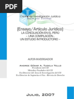 La Conciliación en el Perú - Compilación  Estudio Introductorio