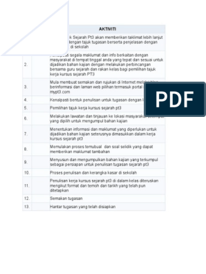 Contoh Borang Temu Bual Kerja Kursus Sejarah Pt3 2018