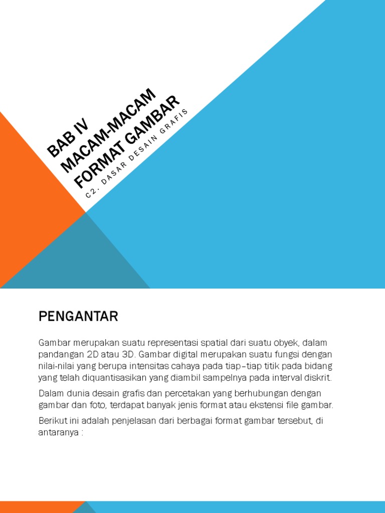 Bab IV - Macam-Macam Format Gambar | PDF