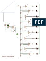 U2 quad op-amp circuit with LED indicators