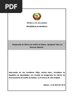 Discurso+Inauguração+Mina+de+Grafite+de+BALAMA