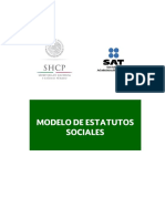 3.- Modelo de Estatutos Sociales Propuesto Por El SAT 2018