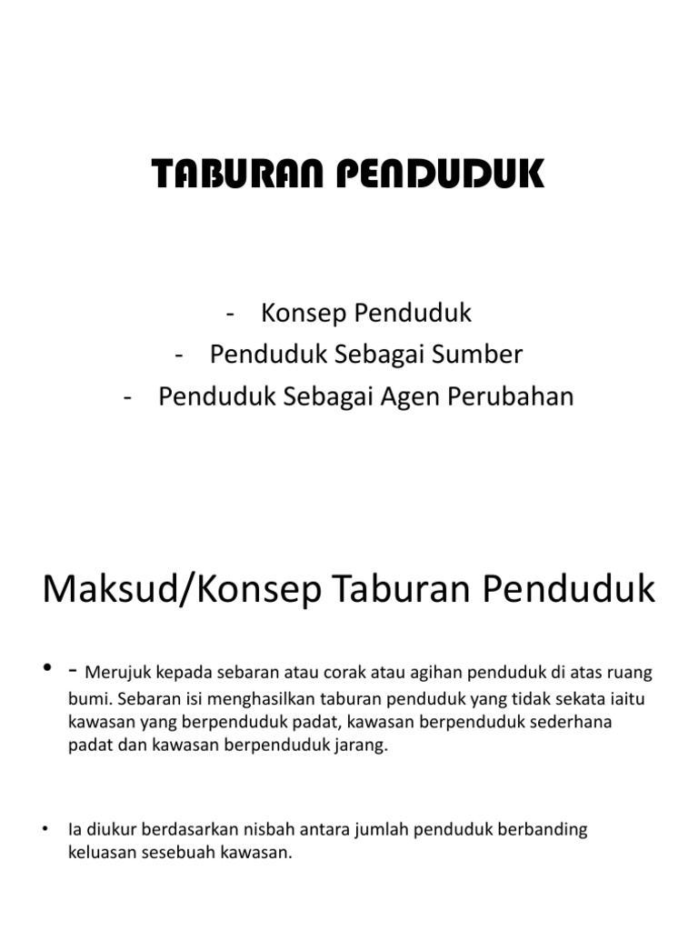 Geografi Stpm Tingkatan 6 Taburan Penduduk Pdf