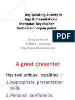 Overcoming Speaking Anxiety in Meetings & Presentations