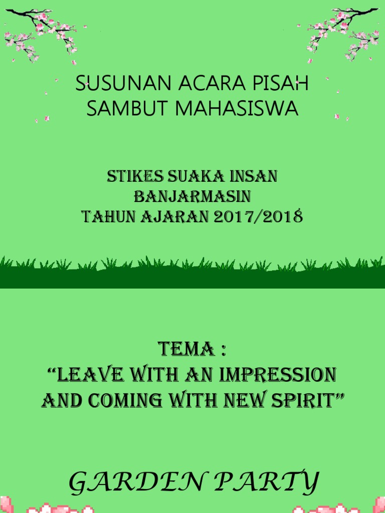 Susunan Acara Pisah Sambut Mahasiswa