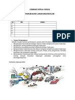 LEMBAR KERJA SISWA Pencemaran Lingkungan