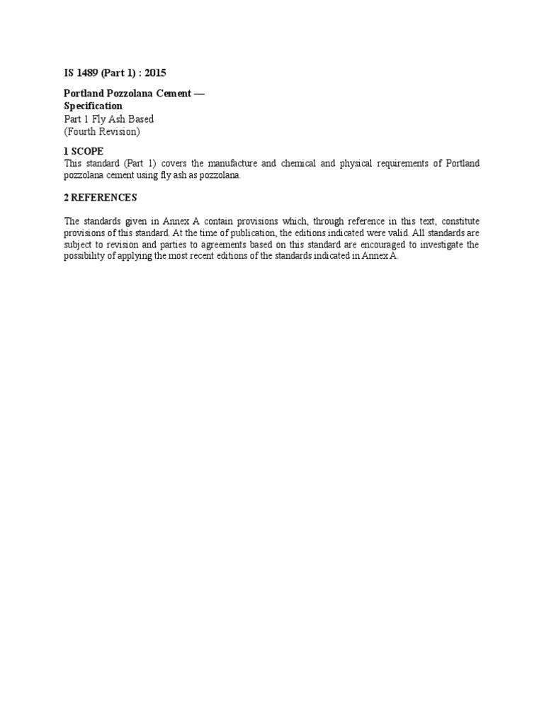 is-1489-part-1-2015-4th-edition-portland-pozzolana-cement-fly