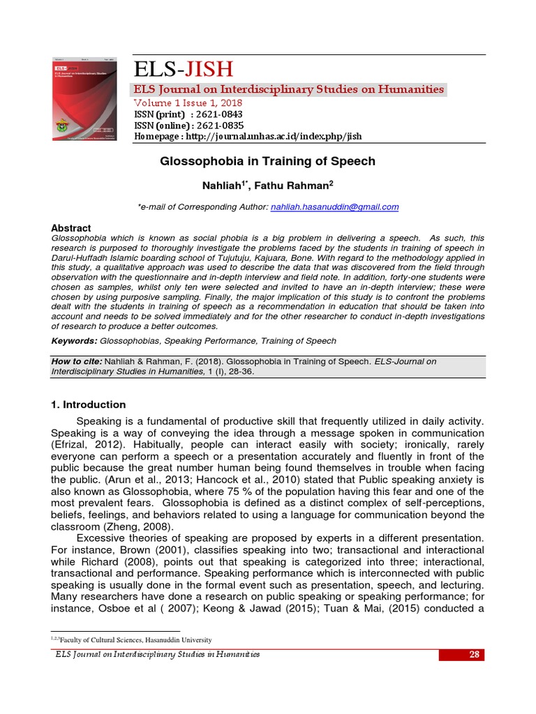 glossophobia research paper pdf