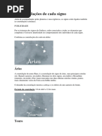 As Constelações de Cada Signo