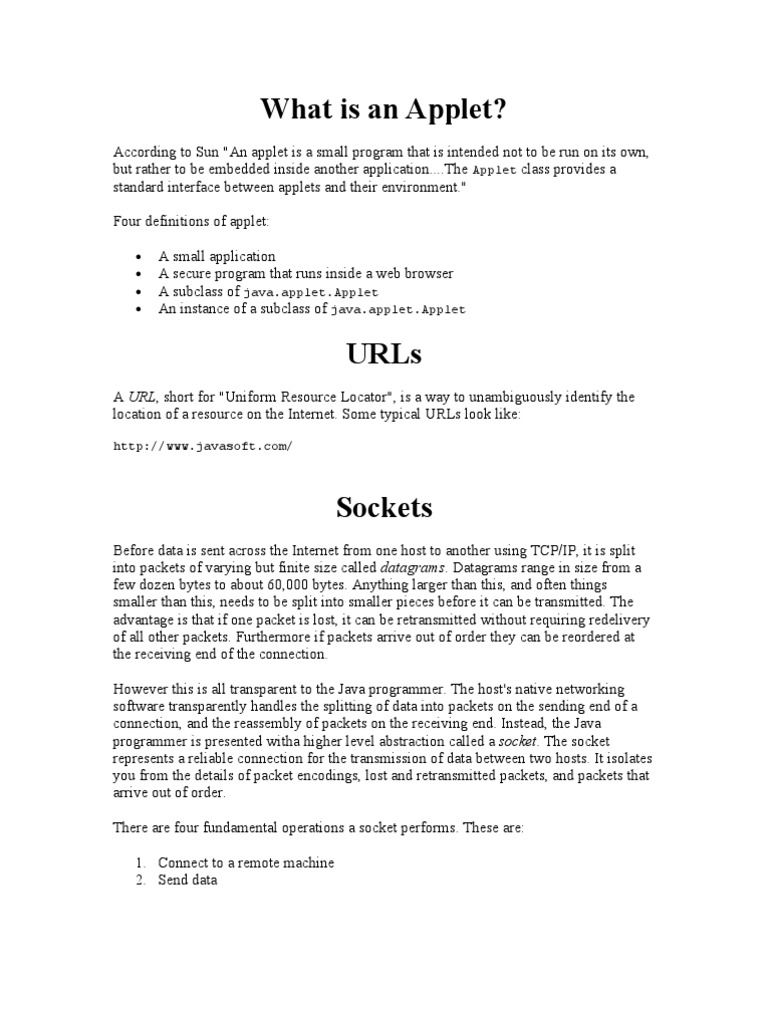 What Is An Applet PDF Java Servlet Computing Platforms
