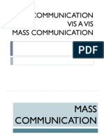 Lesson 3 Communication Vis A Vis Mass Communication