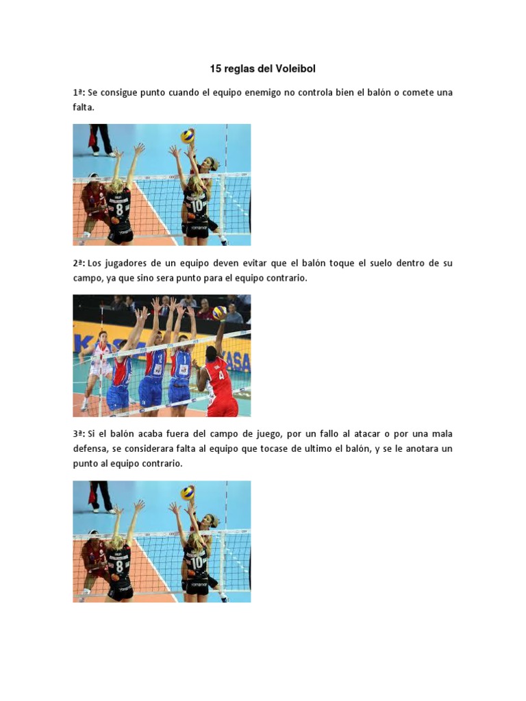 15 Reglas Del Voleibol PDF