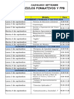 Ciclos Formativos Y FPB: Día Módulo Hora Calendario de Exámenes 2 Ordinaria 1º Del Cfgs 2018