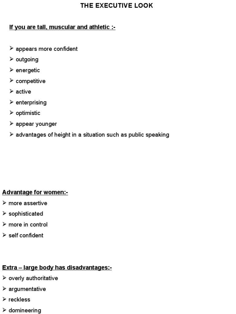 Executive Style Tips for All Body Types | PDF | Necktie | Shirt