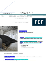 Subject: P.PRACT 513: Topic: Specialized Architectural Services (SPP Document 203) 1.6.9. Acoustic Design