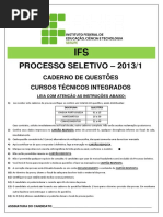 Prova Integrado 2013 1 Aju Lag e Sc