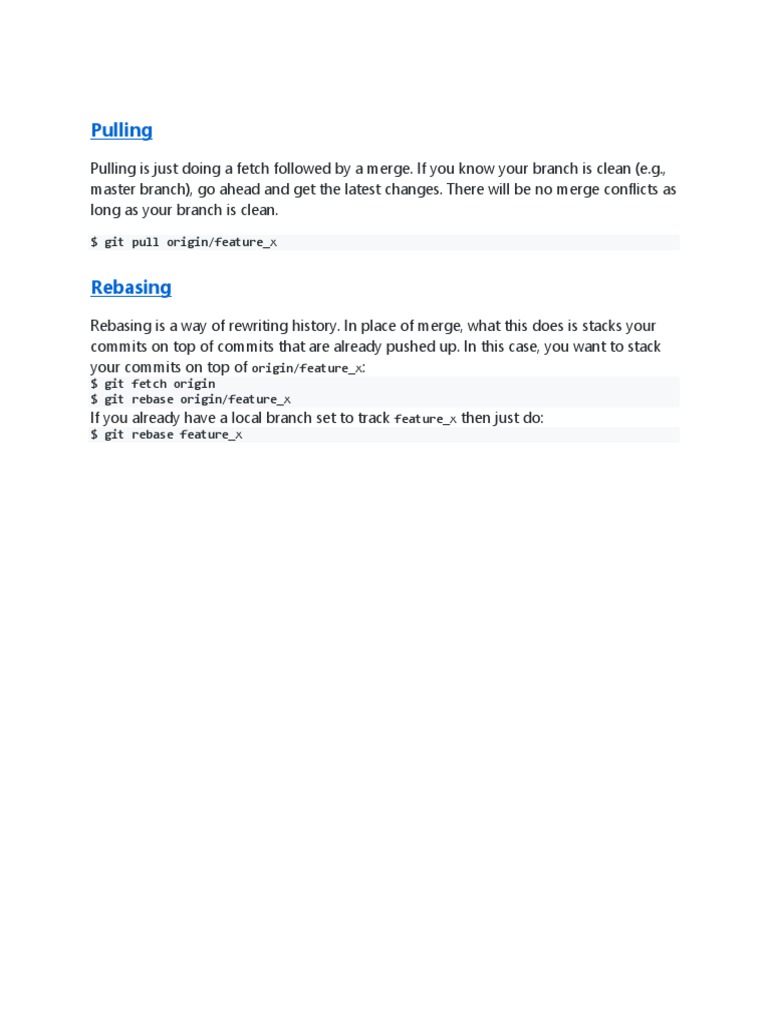 Git Pull vs Rebase Explained | PDF