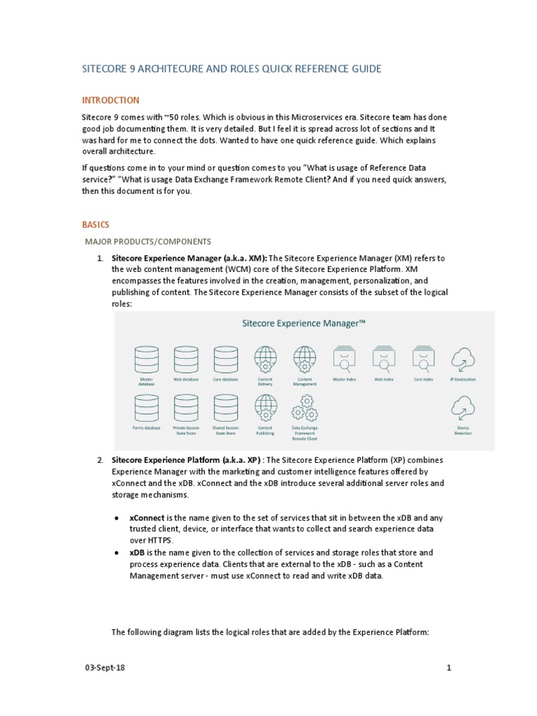 Sitecore 9 Architecture Quick Guide | PDF | Database Index ...