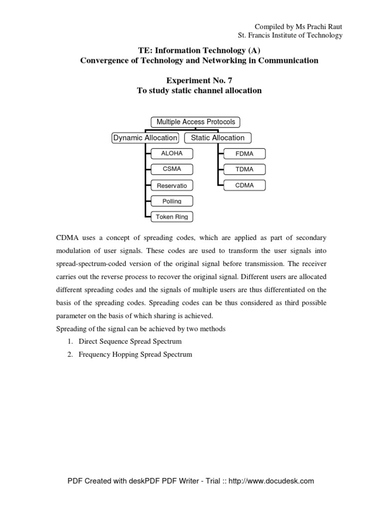 Static Channel Allocation | PDF | Electrical Engineering | Electronics