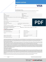 Zahtjev - Pristupnica Osnovna Visa Classic PDF