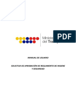 Manual de Usuario Aprobación de Reglamento de Higiene y Seguridad PDF