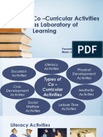 Co Curricular Activities As Laboratory of Learning