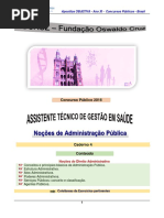 Noções de Administração Pública - FIOCRUZ
