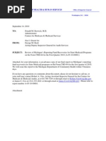 HHS OIG Review of Michigan's Reporting Fund Recoveries For State Medicaid Programs On The Form CMS-64 For The First Quarter 2010