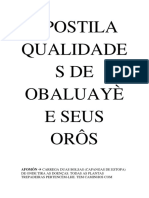 Apostila Qualidades de Obaluayè e Seus Orôs