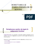 Cursul 7 - Proiectarea Şi Dezvoltarea Fermelor de Bovine