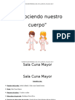 Planificacion Conociendo Nuestro Cuerpo - Cantacuentos S.c.mayor