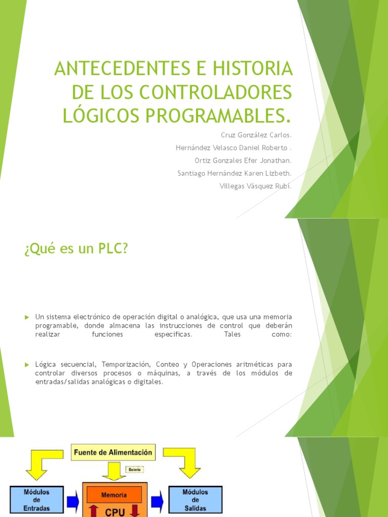 Historia y Funciones de los PLC | PDF | Controlador lógico programable ...