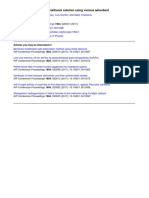 Adsorption of Water from Methanol Solution Using Various Adsorbent