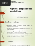 Algumas Propriedades Semânticas