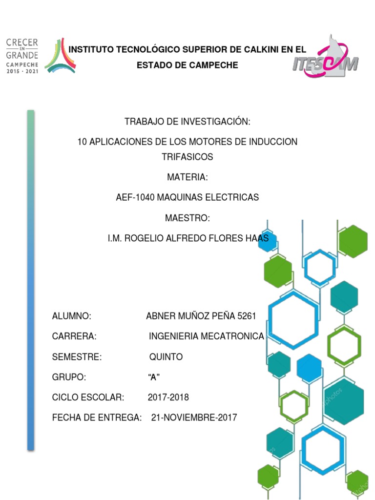 Aplicaciones de Los Motores de Induccion Trifasica | PDF | Cemento ...