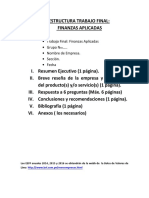 Estructura Trabajo Final