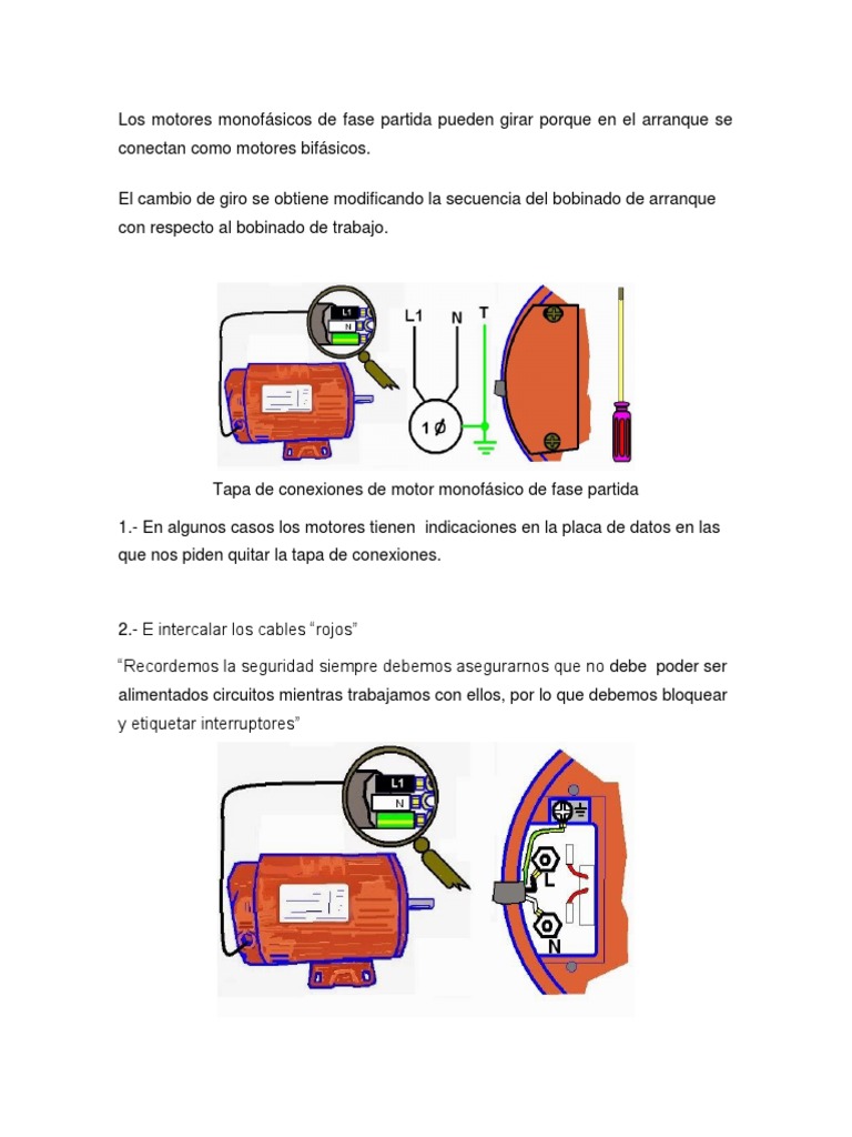 Como Cambiar Sentido De Giro Motor Monofasico