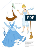 Cinderella Princess Paper Doll Printable 0612