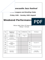 Weekend Performance Guide: 31st Newcastle Jazz Festival