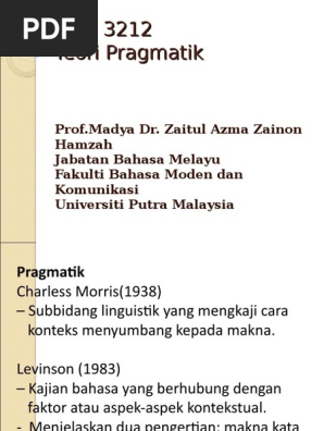 Bahasa Melayu Pragmatik Pdf