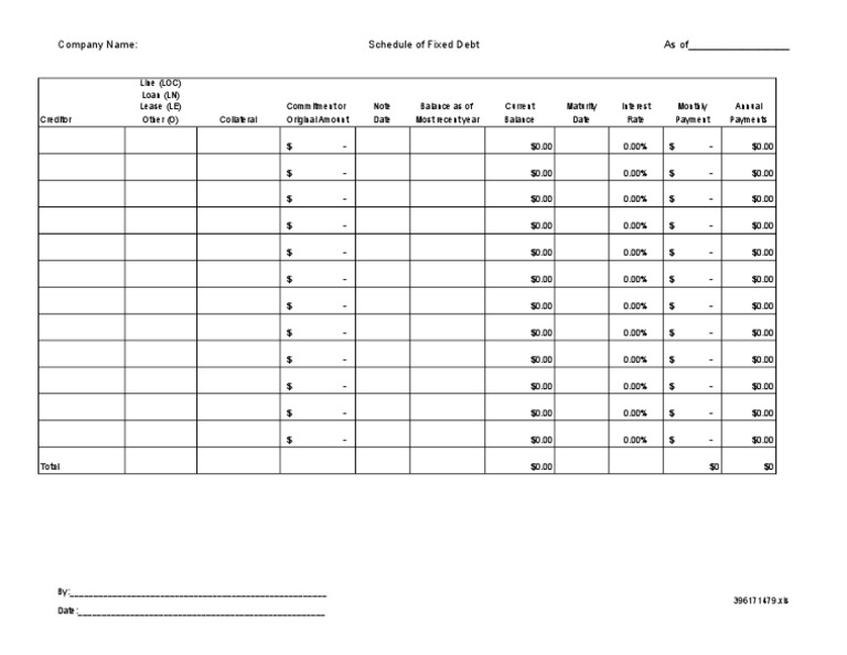 Fixed Debt Schedule Overview | PDF | Debt | Money