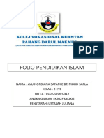 Folio Pendidikan Islam Sem 3 2017