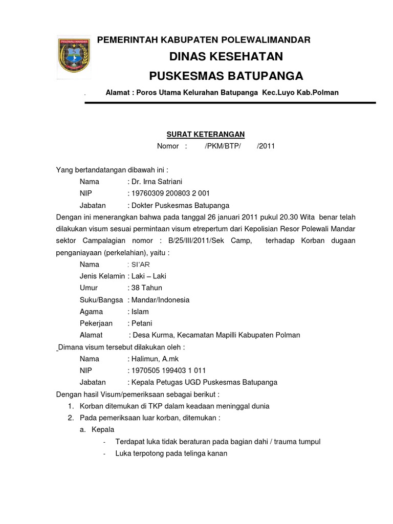 Surat Ket Visum