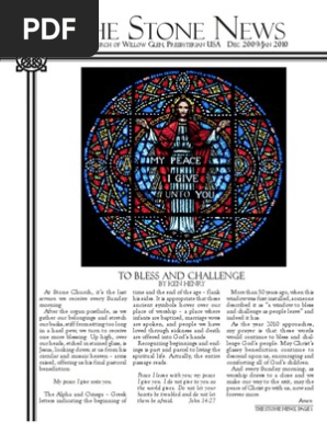 December 2009 Stone Newsletter, Stone Church of Willow Glen