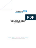 Prediabetes Diet Sheet PDF