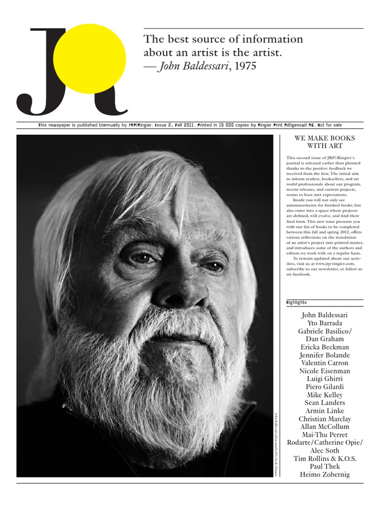 Journal 2 JRP Ringier Fall 2011 | PDF | Books