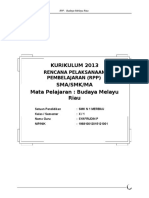 3) RPP K13 Budaya Melayu Riau SMA Kelas 10