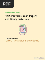 TCS Previous Year Papers and Study Materials