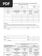 Ippd Form 1 - Teacher'S Individual Plan For Professional Development (Ippd) SCHOOL YEAR: 2017-2018