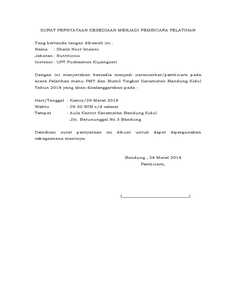 Surat Kesediaan Menjadi Narasumber Gerbang Soal